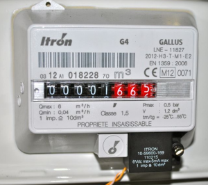 Gas meter totalizer
